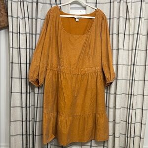 Elegant Mustard Women's Dress